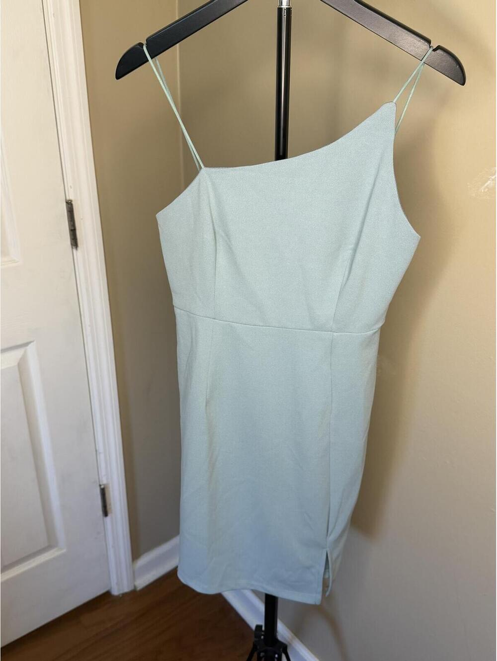 Hello Molly Mint One Shoulder Mini Dress NWT Size S